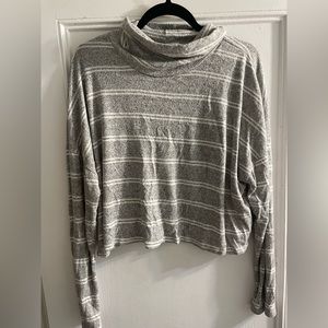 Cropped Mock Neck Top